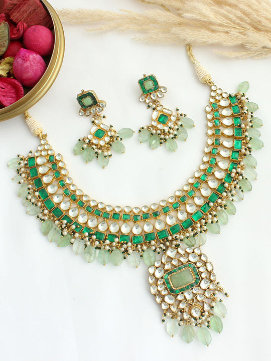 Sapna Necklace Set - Green