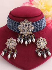 Chaaya Necklace Set-Blue