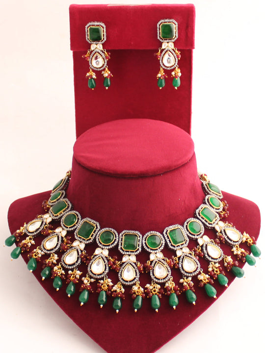 Ditya Necklace Set-Green