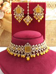 Vamika Necklace Set - Yellow