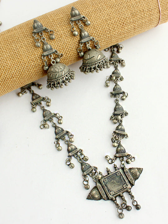 Risna Necklace Set-Antique Silver