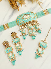 Ratnagiri Necklace Set-Mint Green