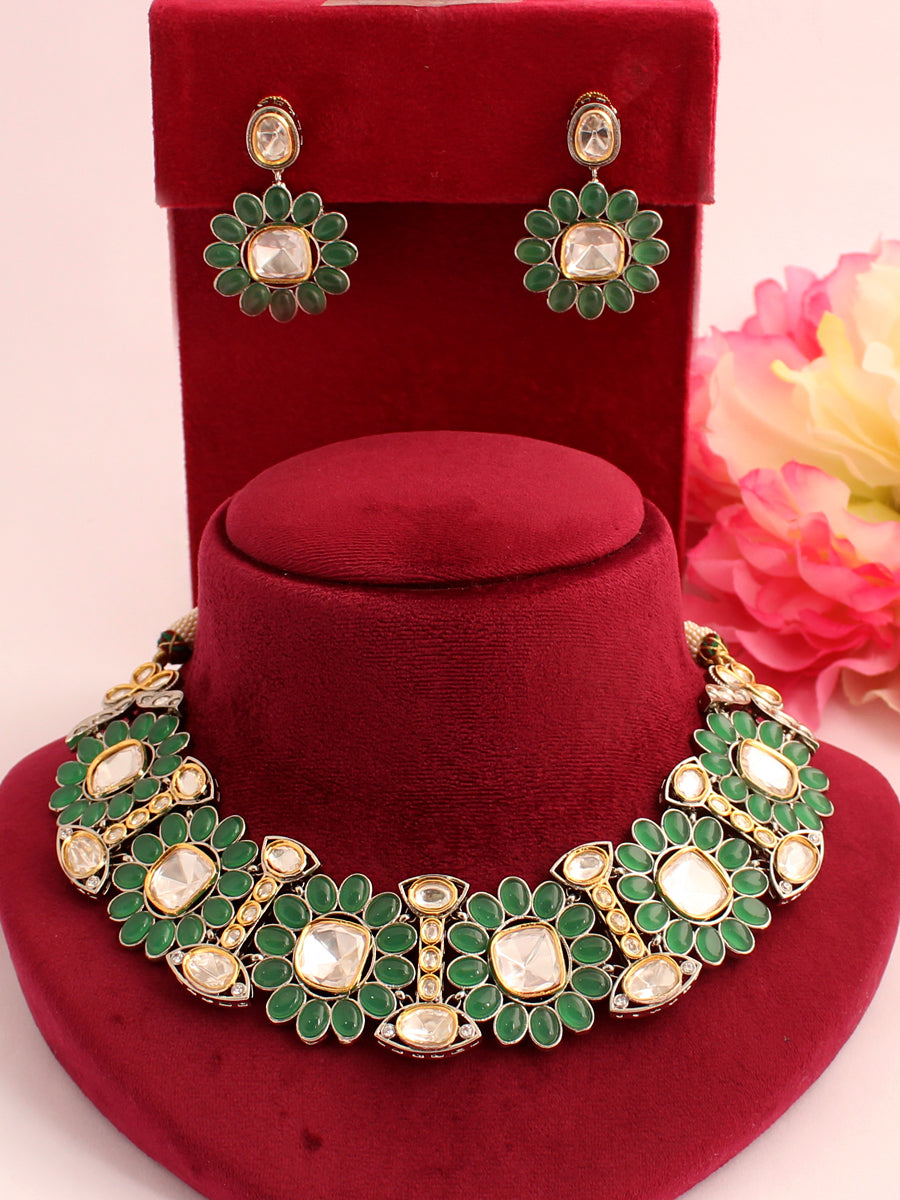 Hritivi Necklace Set-Green