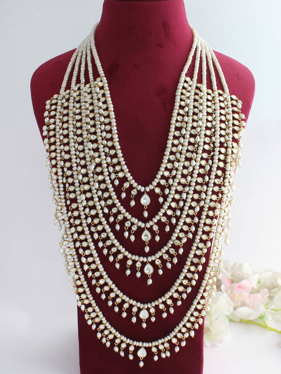 Mirpur 5 Layered Necklace-White