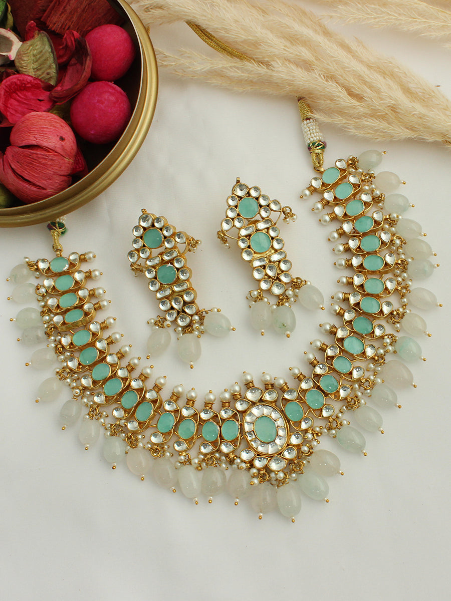 Yukta Necklace Set - Aqua