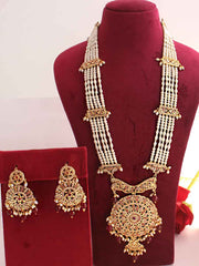 Saida Necklace Set-Maroon