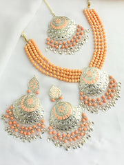 Anu Necklace Set - Peach