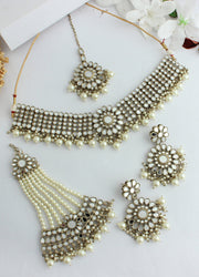 Kangana Mirror Necklace Set