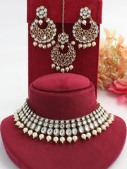 Aashi Necklace Set-White