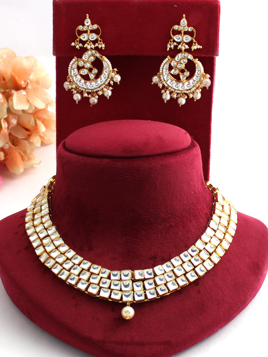 Shagun Necklace Set-White