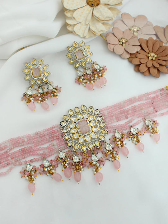 Kaya Necklace Set-Pastel Pink