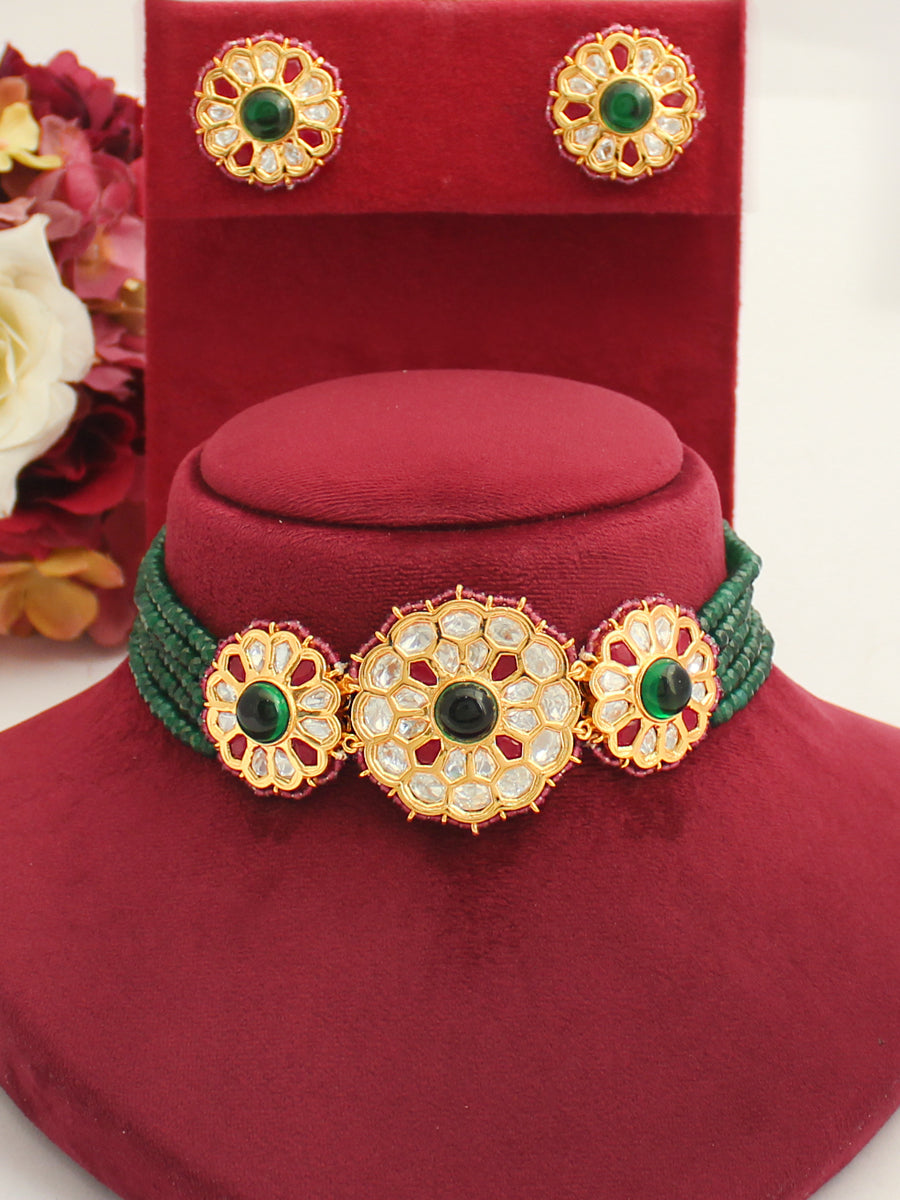 Palak Necklace Set-green