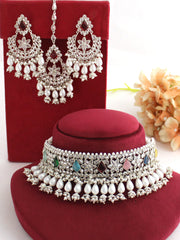 Ramya Necklace Set-Multicolor