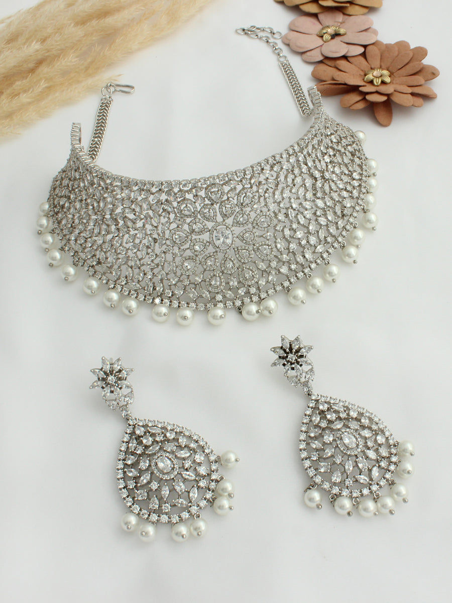 Spain Necklace Set - Silver