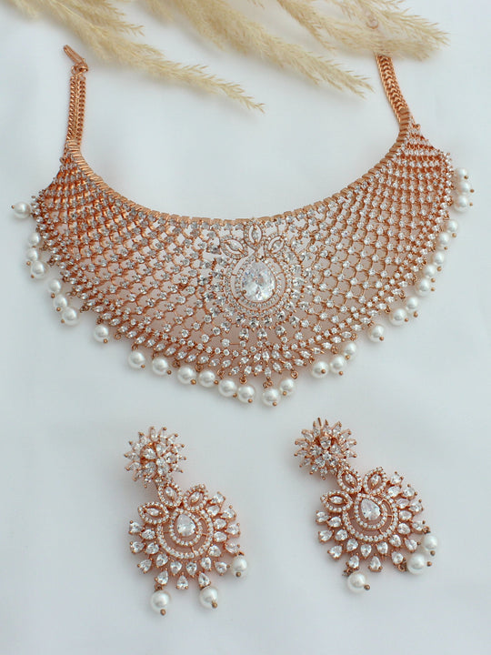 Alaska Necklace Set-Rose Gold