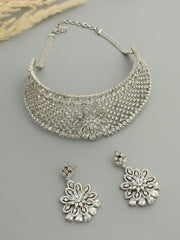 Frisco Necklace Set-Silver