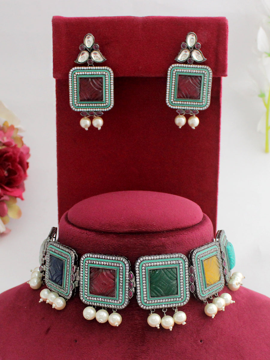 Azia Necklace Set-Multicolor