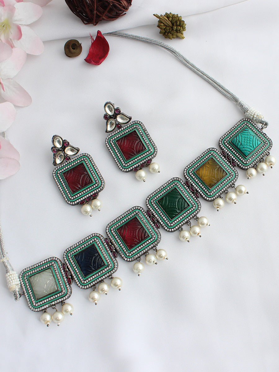 Azia Necklace Set-Multicolor