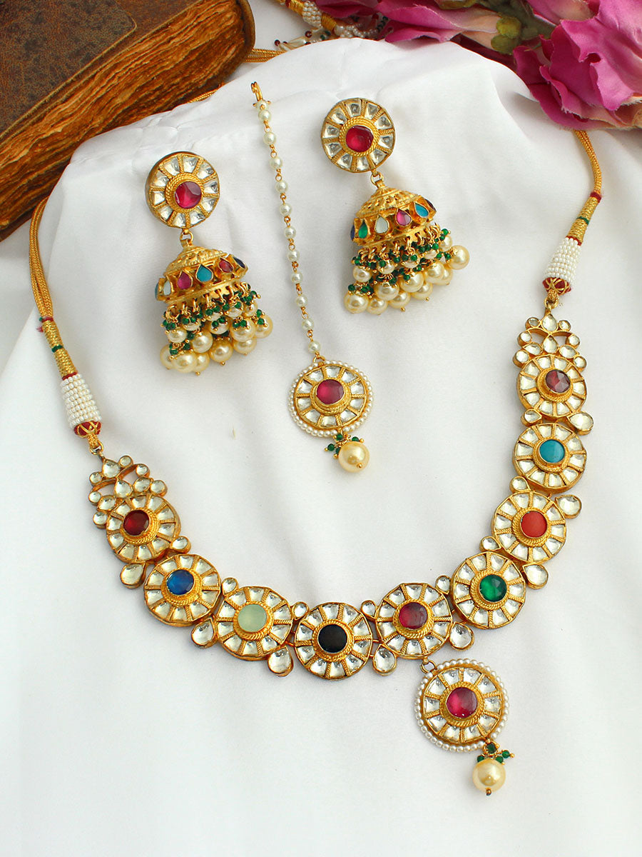 Sikar Necklace Set-Multicolor