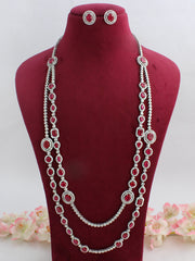 Aria Necklace Set-Ruby Pink