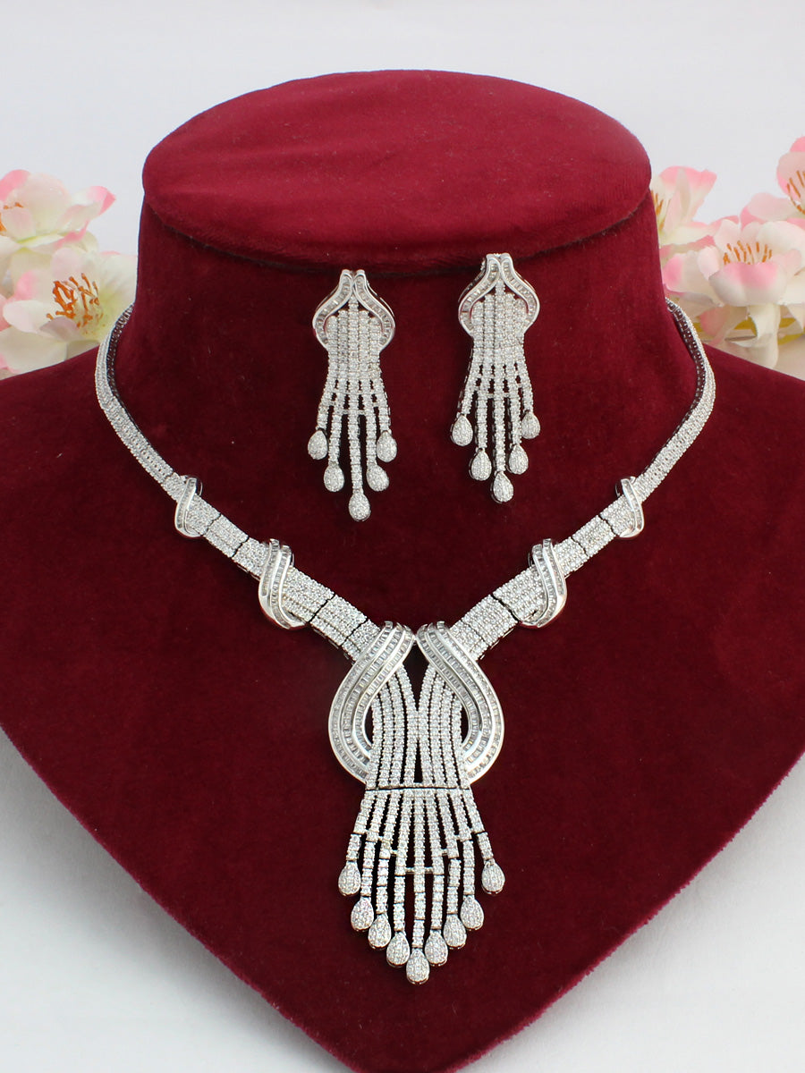 Aria Necklace Set-Silver