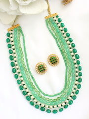 Deepali Layered Necklace Set-Mint green