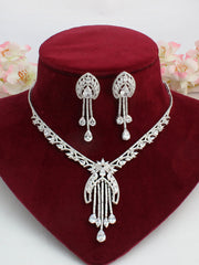 Eliza Necklace Set-Silver