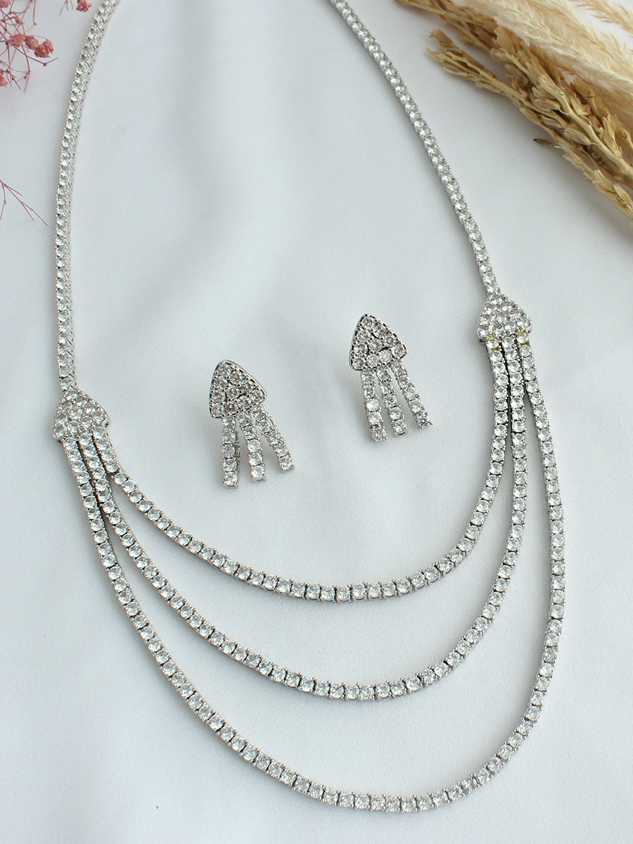 Koena Necklace Set-Silver