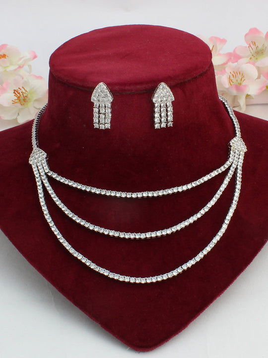 Koena Necklace Set-Silver