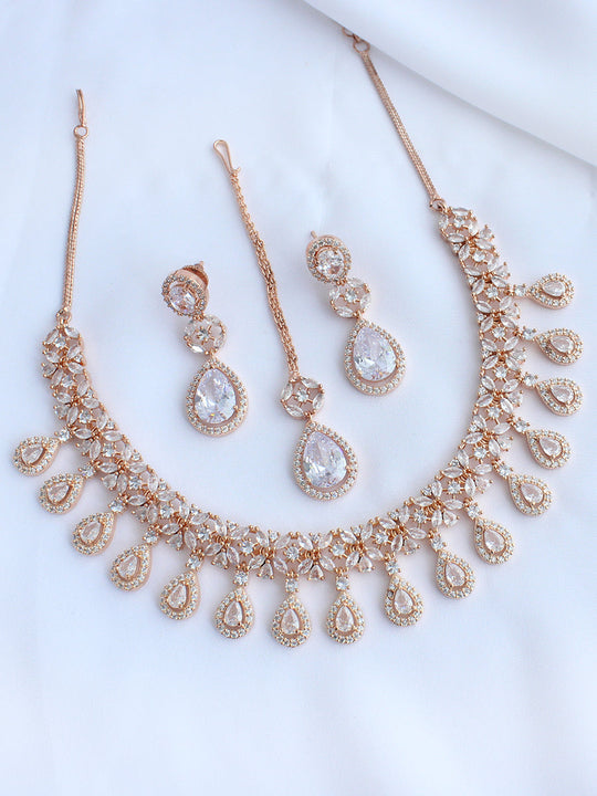 Tanisha Necklace Set-Rose Gold