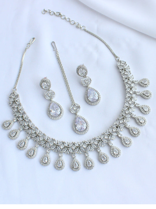 Tanisha Necklace Set-silver