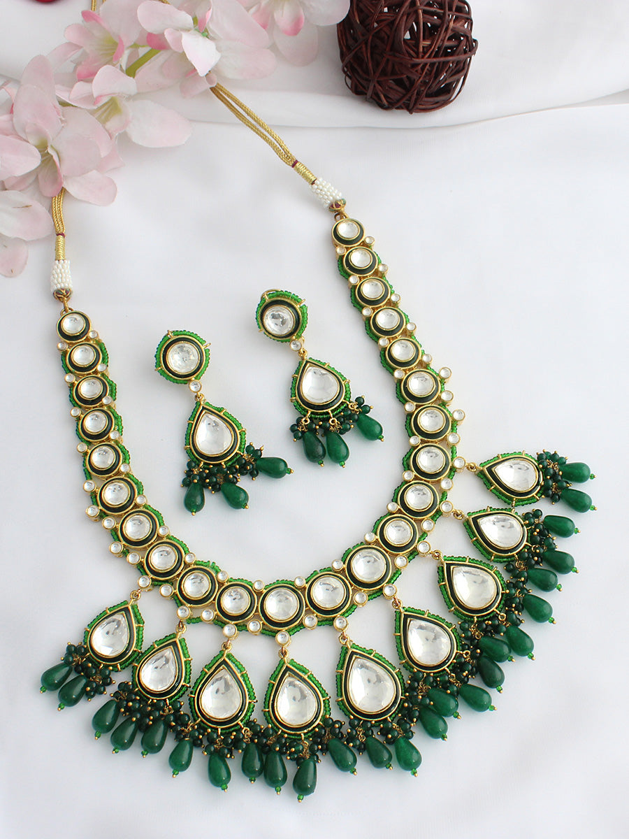 Shivika Necklace Set - Green