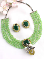 Sushmita Necklace Set -Green