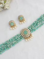 Mauli Necklace Set-Mint green