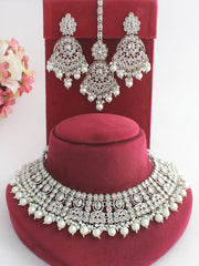 Zabeen Necklace Set-Silver