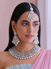 Zabeen Necklace Set-Silver