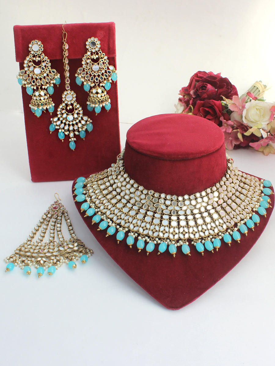 Azeen Necklace Set - Turqoise