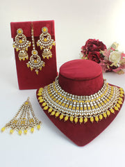 Azeen Necklace Set - Yellow