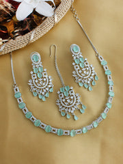 Aleena Necklace Set-MINT GREEN