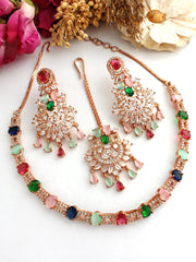 Aleena Necklace Set-Multicolor