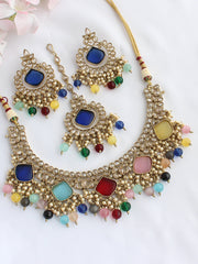 Kamya Necklace Set-Multicolor