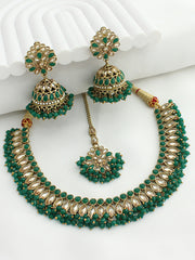 Abhilasha Necklace Set-Green