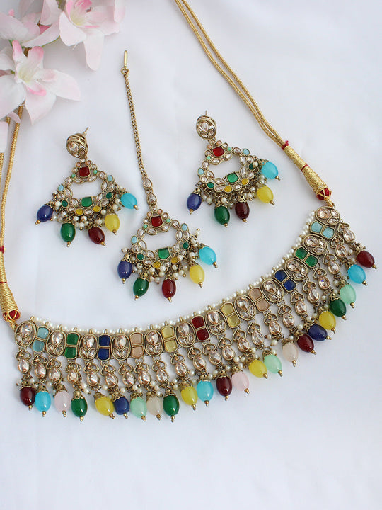 Arshi Necklace Set - Multicolor