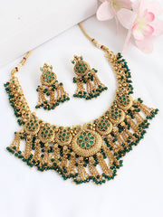 Aayushi Necklace Set - Green