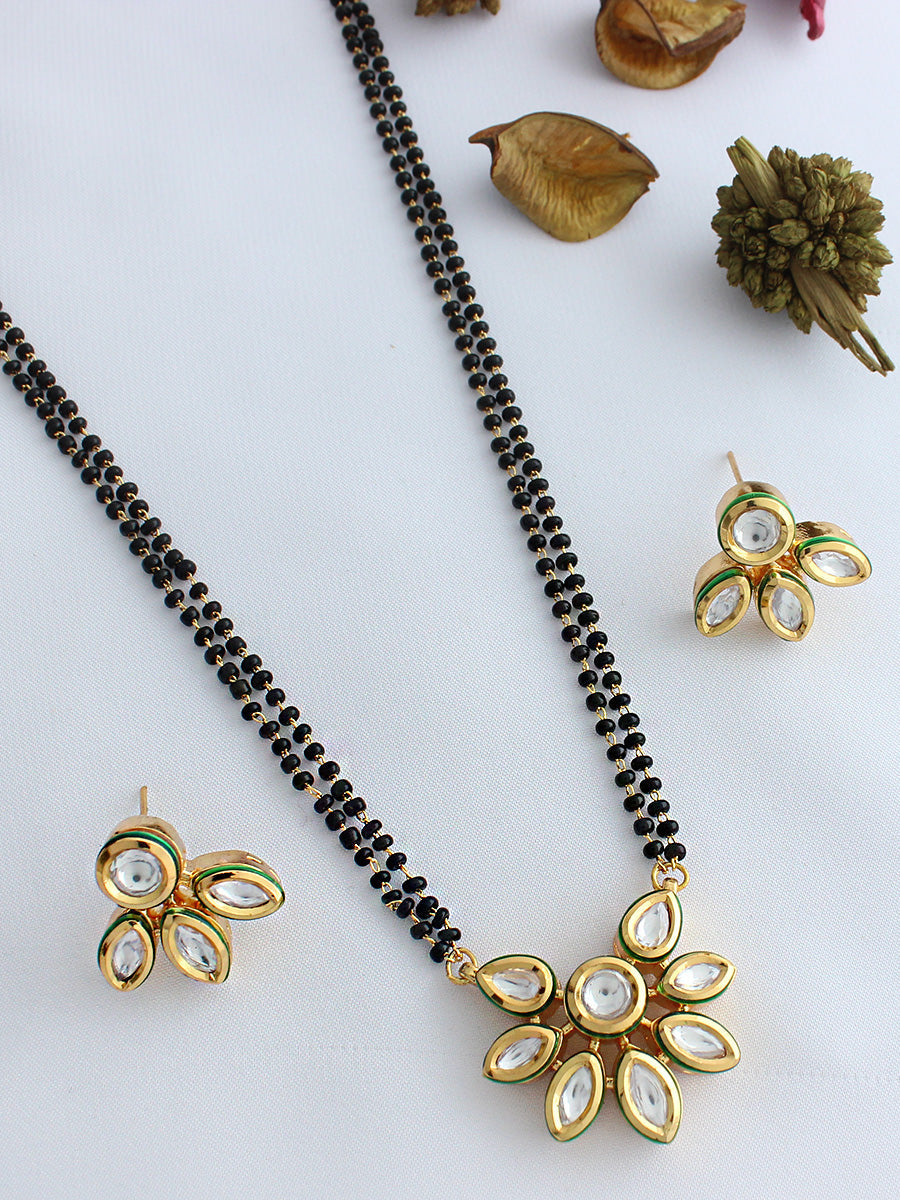 Sanchi Mangalsutra Necklace Set  - Black