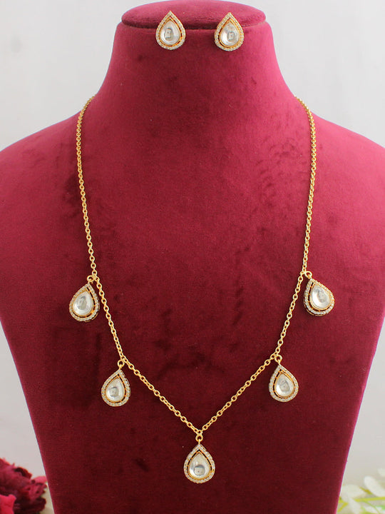 Maya Chain Necklace Set-White