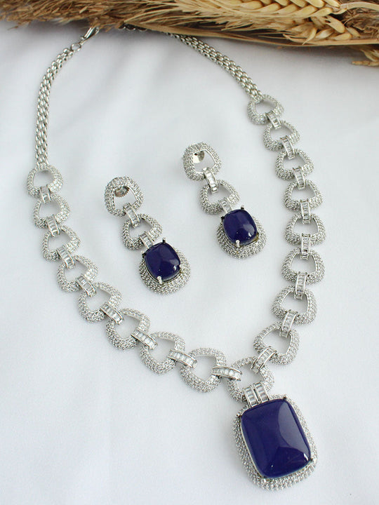 Yana Necklace Set-Blue