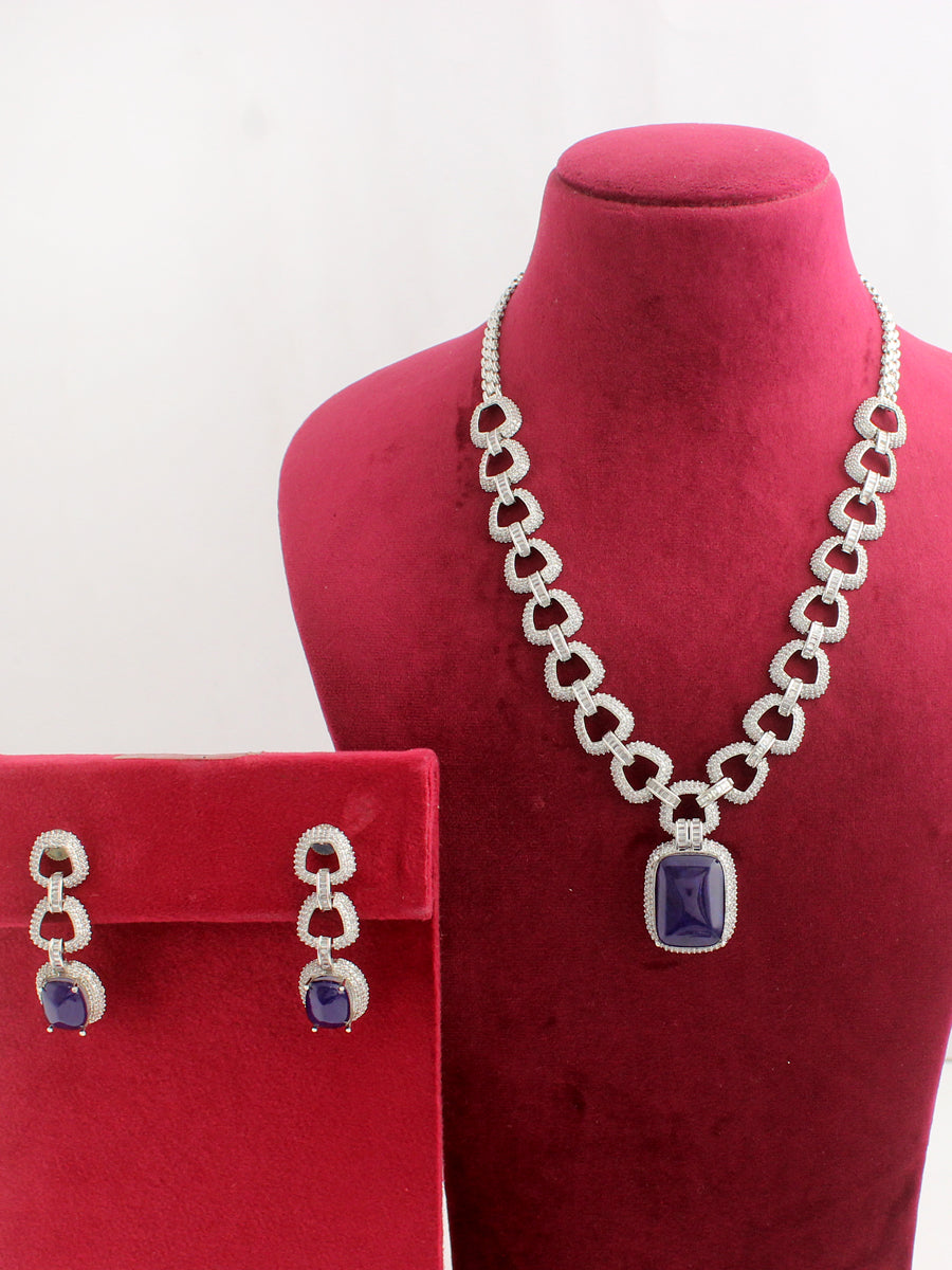 Yana Necklace Set-Blue