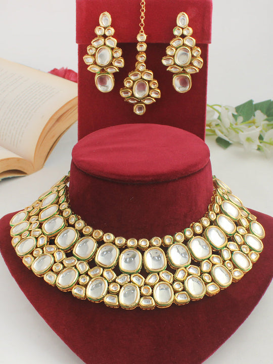 Aashka Necklace Set-White