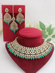 Sumona Necklace Set-Mint Green